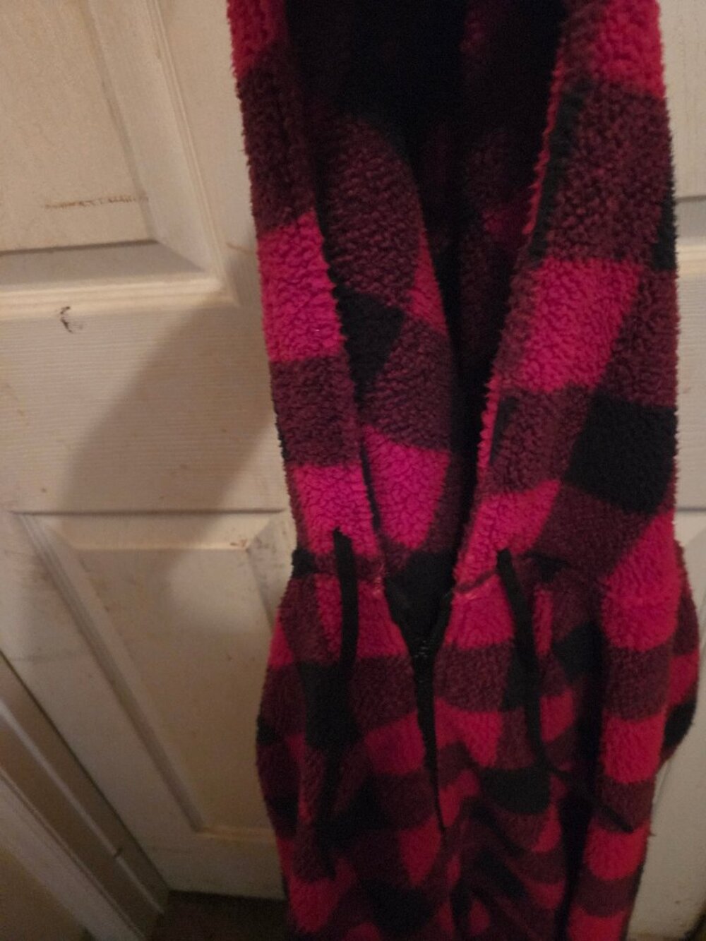 Chubbies Lumberjack Pajama Buffalo Plaid Fleece Hooded Romper Sz Medium - Picture 4 of 6